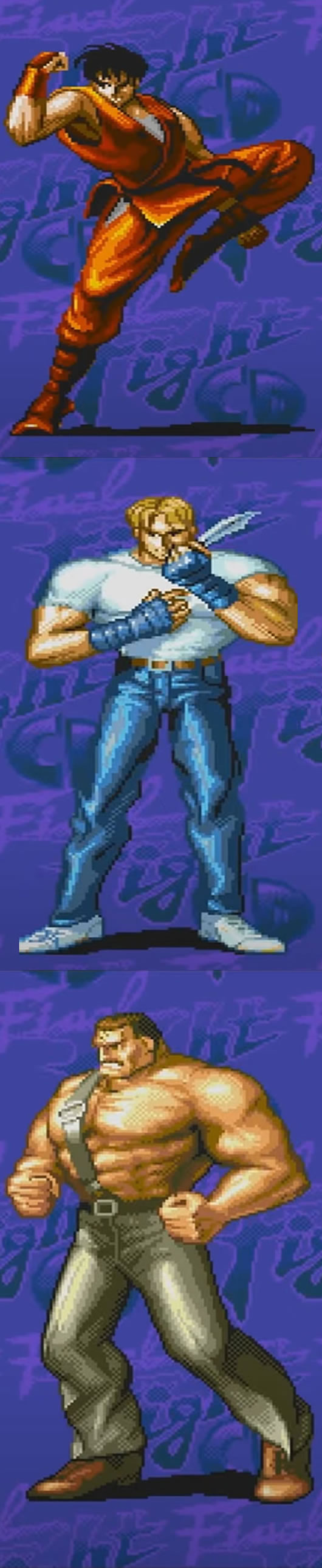 Arte dos personagens na tela de resultados do Time Attack